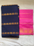 Premium Peacock Veldhaari Sungudi Saree with Contrast Blouse ✨