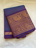 Kanchi cotton -steel violet with purple 💜