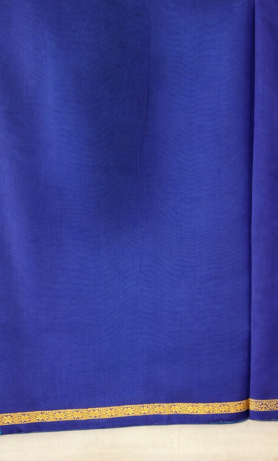 Maheshwari Silk Cotton Elegance -Peacock Blue with Royal Blue