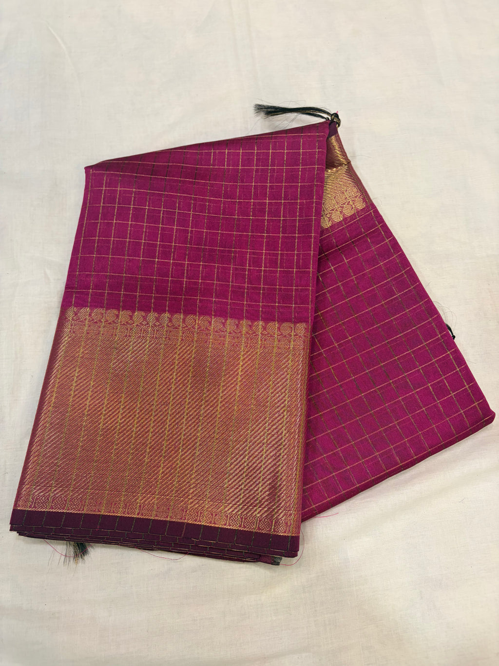 Semi Banarasi kattan silk -Rani Pink
