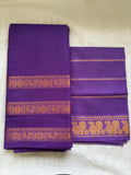 Sungudi -kanchi border ✨Violet with veldhaari blouse