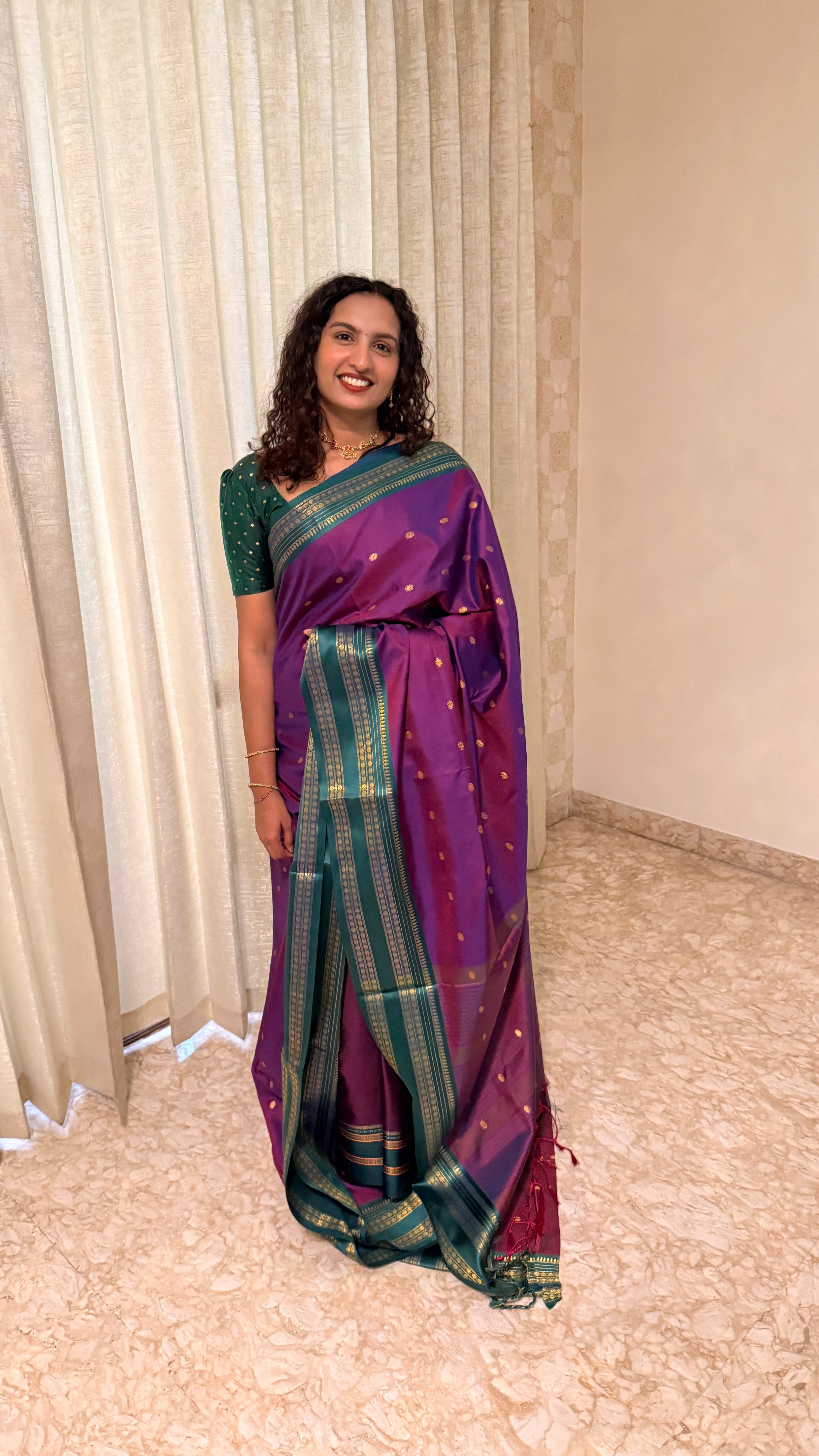 Vintage Semi soft silk with blouse
